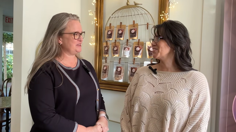 economic developer meeting with small business owner